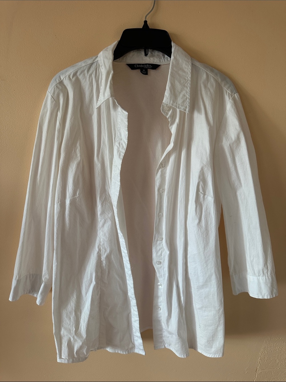 Chadwicks of Boston White Button-Up Shirt | Size 14